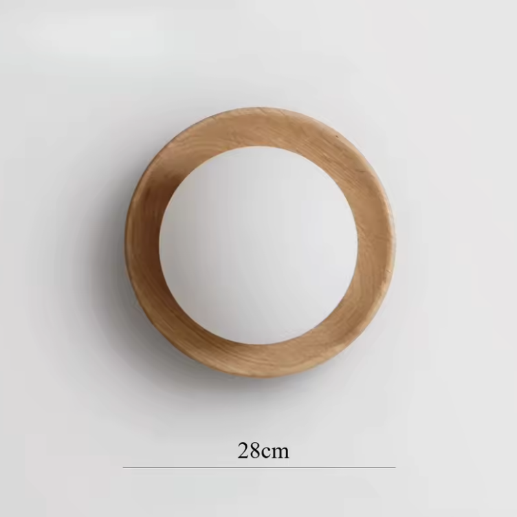 Nordic Timber Wall Light – White Glass & Wood Wall Lamp | Scandinavian Interior Lighting | Minimalist Home Décor