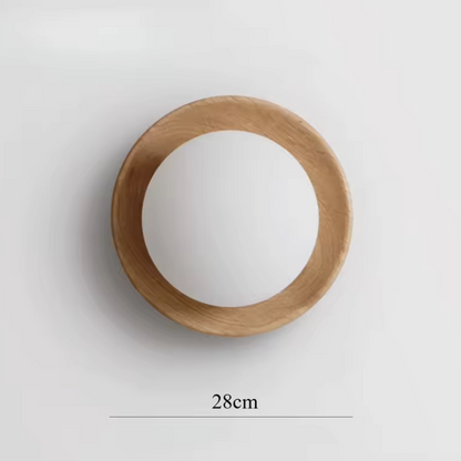 Nordic Timber Wall Light – White Glass & Wood Wall Lamp | Scandinavian Interior Lighting | Minimalist Home Décor