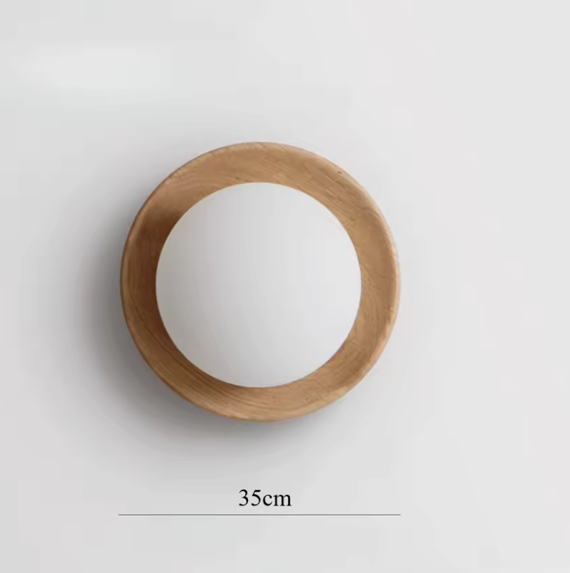 Nordic Timber Wall Light – White Glass & Wood Wall Lamp | Scandinavian Interior Lighting | Minimalist Home Décor