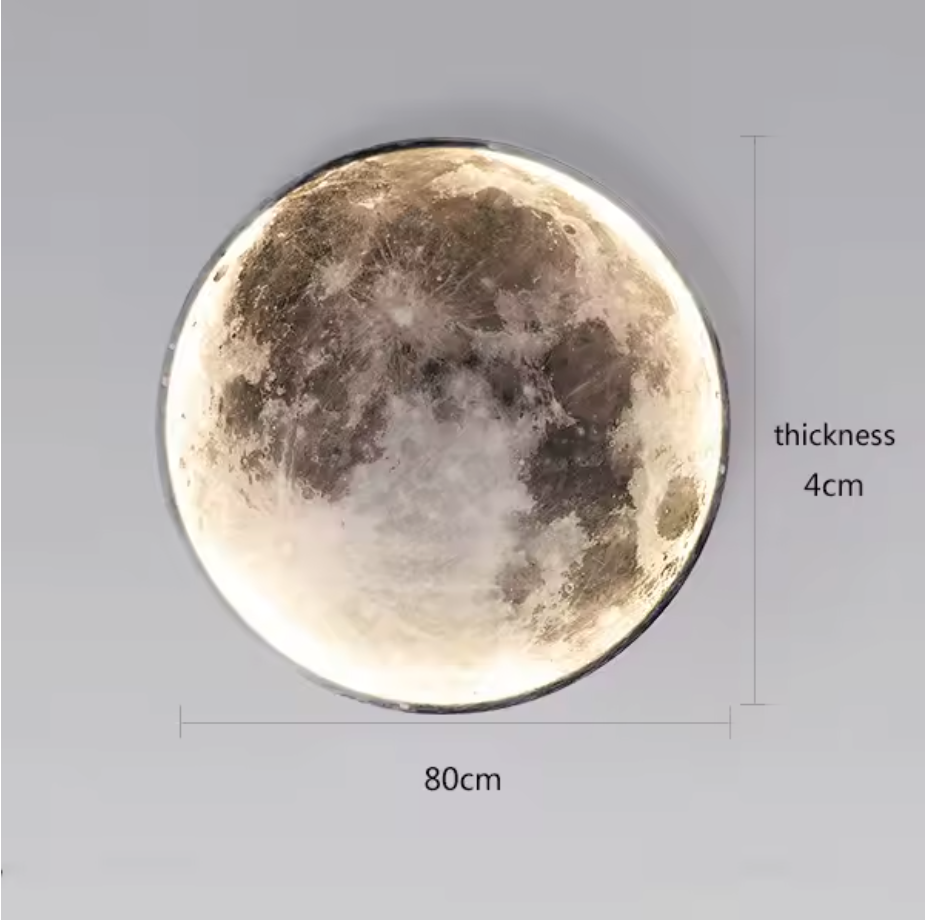 LunaGlow Moon Wall Light – Dimmable LED Wall Lamp | Celestial Ambient Lighting | Modern Bedroom Décor