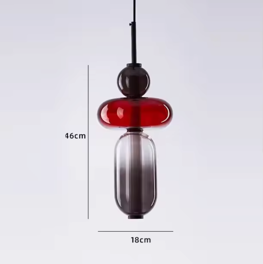 Candied Glass Pendant Light – Colourful Modern Hanging Lamp | Artistic Contemporary Ceiling Lighting
