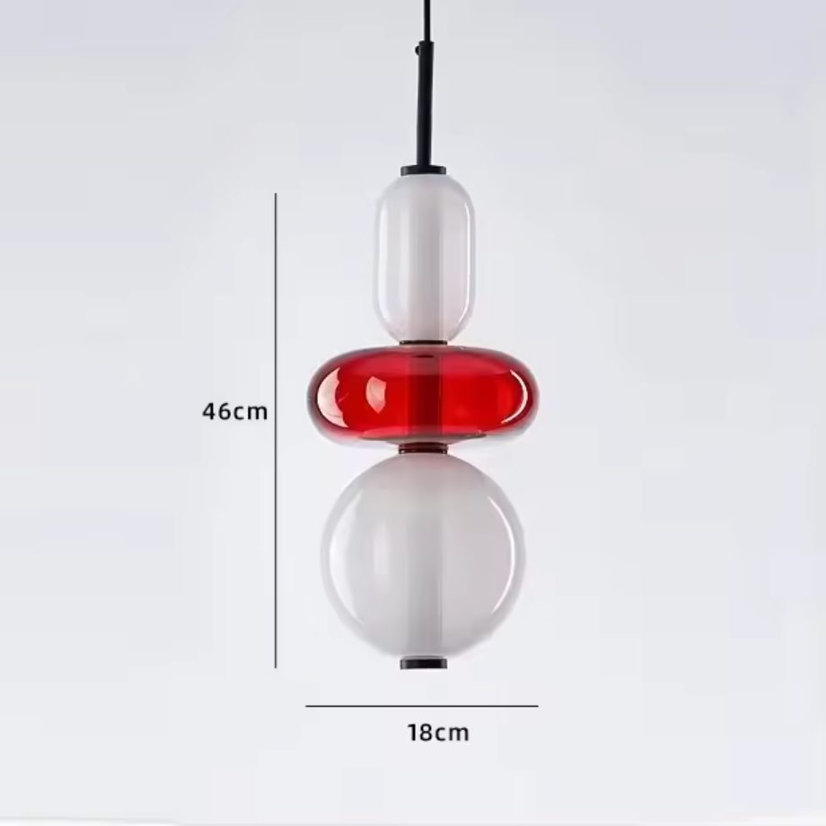 Candied Glass Pendant Light – Colourful Modern Hanging Lamp | Artistic Contemporary Ceiling Lighting