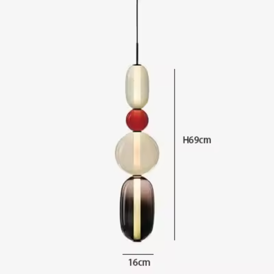 Candied Glass Pendant Light – Colourful Modern Hanging Lamp | Artistic Contemporary Ceiling Lighting