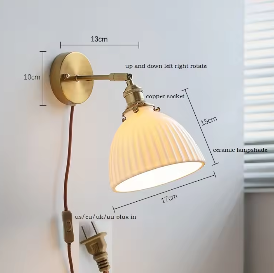 Takumi Glow Wall Light – Handcrafted Ceramic Wall Lamp | Japanese Minimalist Accent Lighting