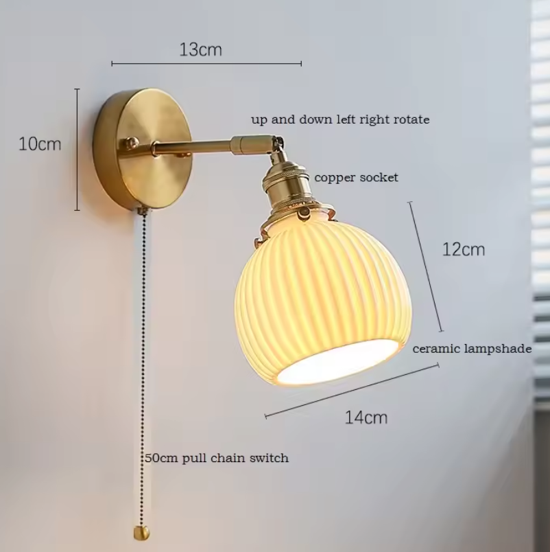 Takumi Glow Wall Light – Handcrafted Ceramic Wall Lamp | Japanese Minimalist Accent Lighting