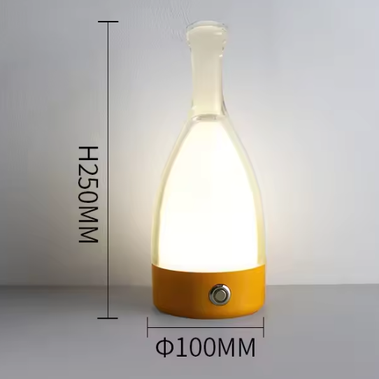 Rechargeable Wine Bottle Night Light – Decorative LED Table Lamp with Touch Control