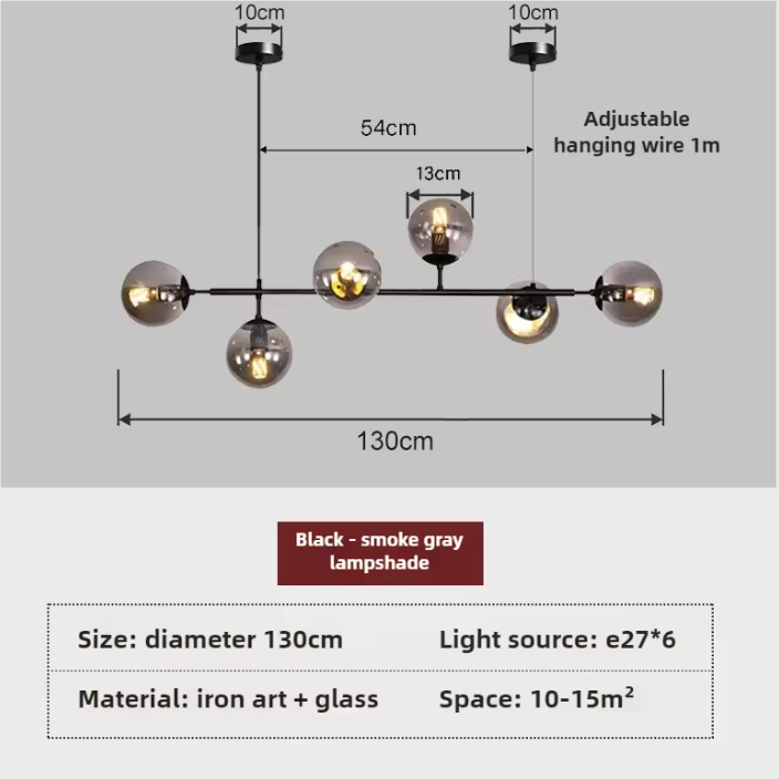 Orb Glass Globe Pendant Light – Modern Multi-Globe Hanging Lamp