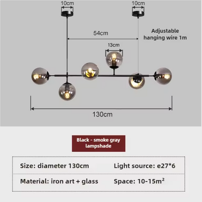 Orb Glass Globe Pendant Light – Modern Multi-Globe Hanging Lamp