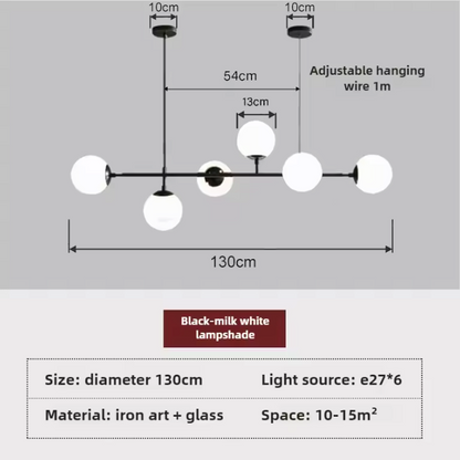 Orb Glass Globe Pendant Light – Modern Multi-Globe Hanging Lamp