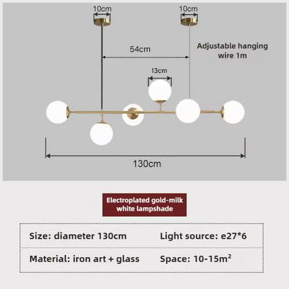 Orb Glass Globe Pendant Light – Modern Multi-Globe Hanging Lamp