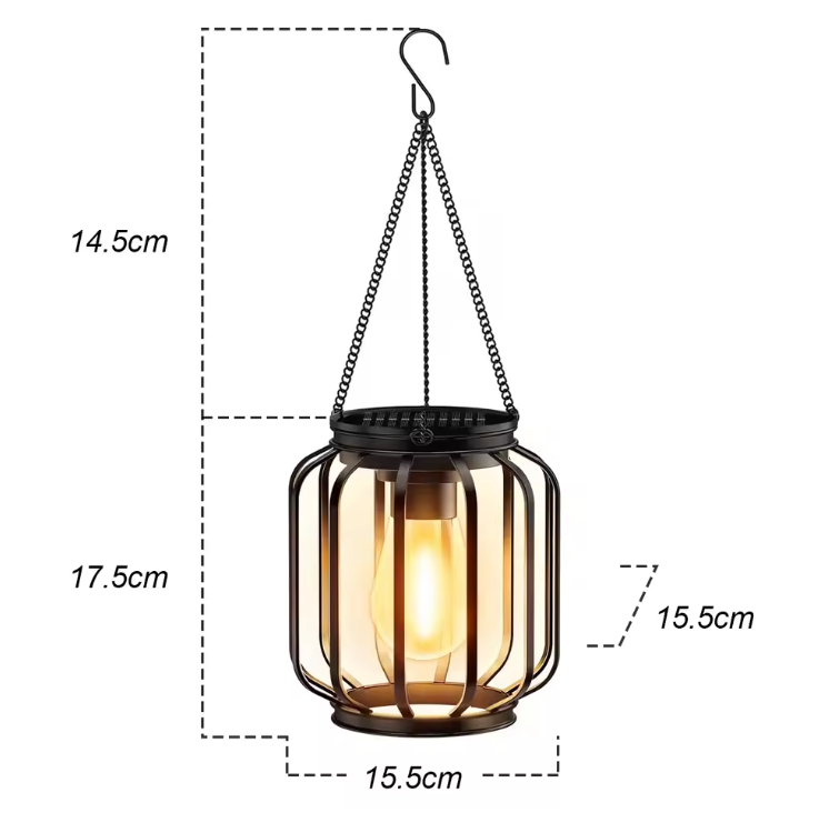 Solastra Lantern Light – Solar LED Garden Lantern | Decorative Outdoor Hanging Light with Warm Ambient Glow