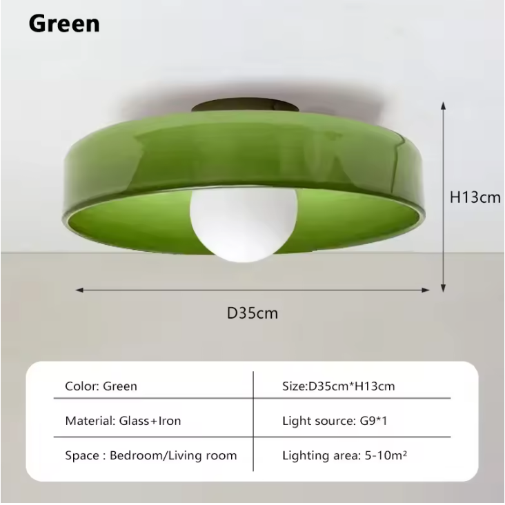 Orbessa Round Ceiling Light – Modern Glass Flush Mount Lamp | Minimalist Interior Lighting for Contemporary Spaces