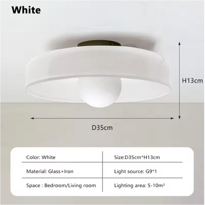 Orbessa Round Ceiling Light – Modern Glass Flush Mount Lamp | Minimalist Interior Lighting for Contemporary Spaces