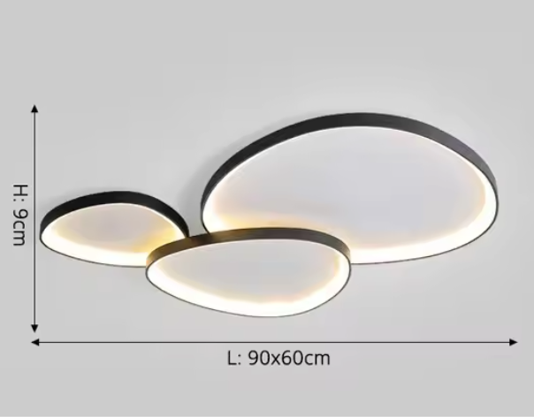 DEWY Ceiling Light – Artistic Three-Part LED Ceiling Lamp | Modern Sculptural Ambient Lighting