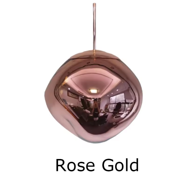 Dynamic Acrylic Pendant Light – Modern Metallic Hanging Lamp | Contemporary Statement Lighting for Dining Spaces