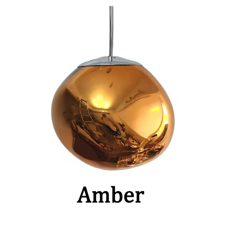 Dynamic Acrylic Pendant Light – Modern Metallic Hanging Lamp | Contemporary Statement Lighting for Dining Spaces