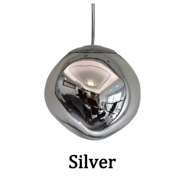Dynamic Acrylic Pendant Light – Modern Metallic Hanging Lamp | Contemporary Statement Lighting for Dining Spaces