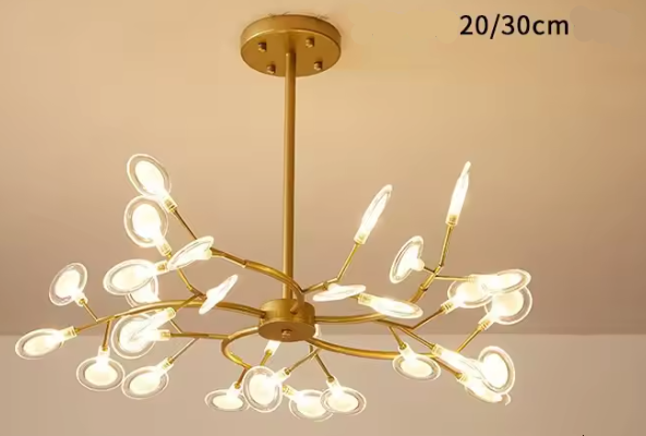 Twig Firefly Chandelier – Modern Sculptural Ceiling Light | Minimalist Ambient Statement Lighting