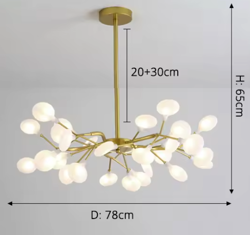 Twig Firefly Chandelier – Modern Sculptural Ceiling Light | Minimalist Ambient Statement Lighting