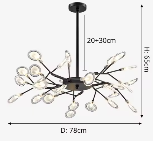 Twig Firefly Chandelier – Modern Sculptural Ceiling Light | Minimalist Ambient Statement Lighting