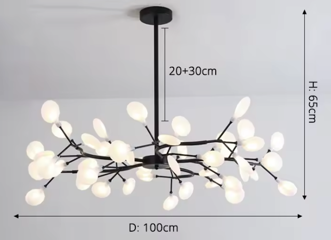 Twig Firefly Chandelier – Modern Sculptural Ceiling Light | Minimalist Ambient Statement Lighting