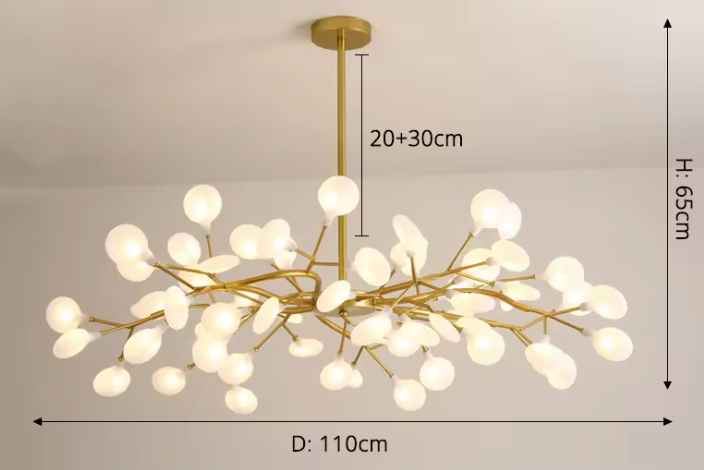 Twig Firefly Chandelier – Modern Sculptural Ceiling Light | Minimalist Ambient Statement Lighting