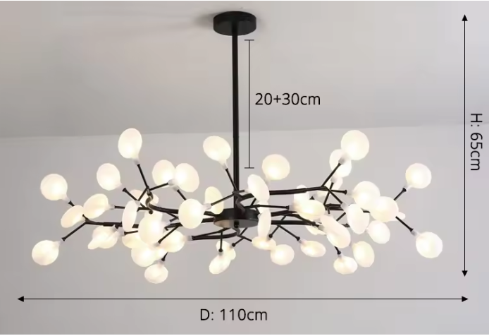 Twig Firefly Chandelier – Modern Sculptural Ceiling Light | Minimalist Ambient Statement Lighting