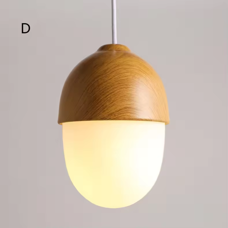 Castanea Pendant Light – Natural Wood-Inspired Hanging Lamp | Elegant Modern Interior Lighting