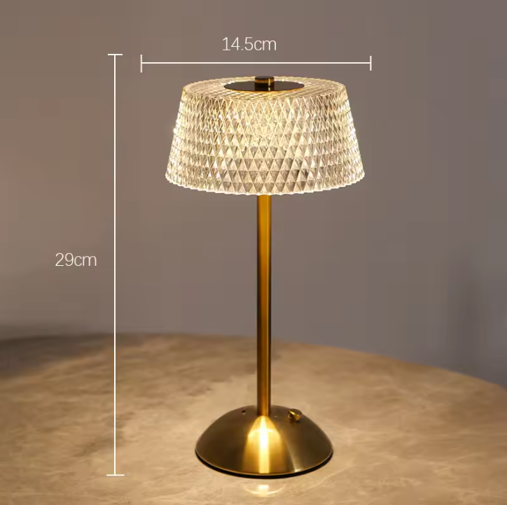 LumaGlow Touch – Rechargeable Glass LED Night Lamp