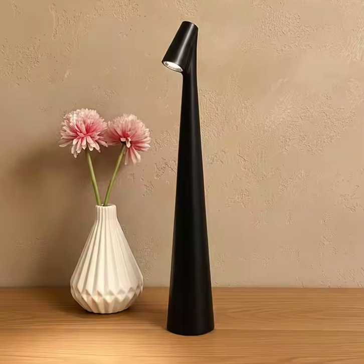 Elegant LED Table Lamp – Sculptural Rechargeable Lighting with Minimalist Design