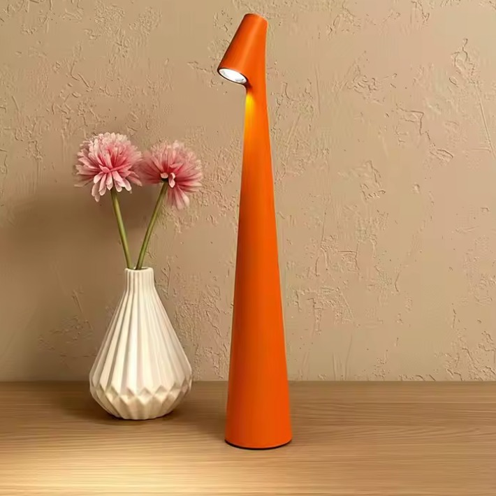Elegant LED Table Lamp – Sculptural Rechargeable Lighting with Minimalist Design