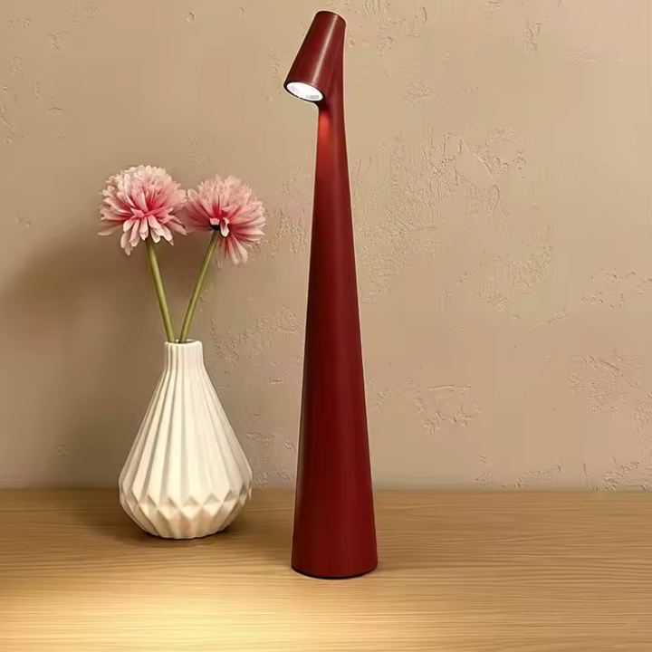 Elegant LED Table Lamp – Sculptural Rechargeable Lighting with Minimalist Design