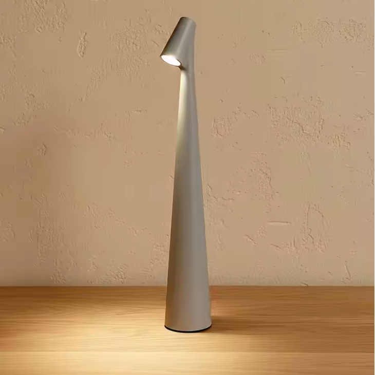 Elegant LED Table Lamp – Sculptural Rechargeable Lighting with Minimalist Design