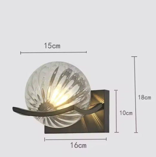 Lunara Glass LED Wall Light – Contemporary Designer Sconce | Modern Ambient Lighting