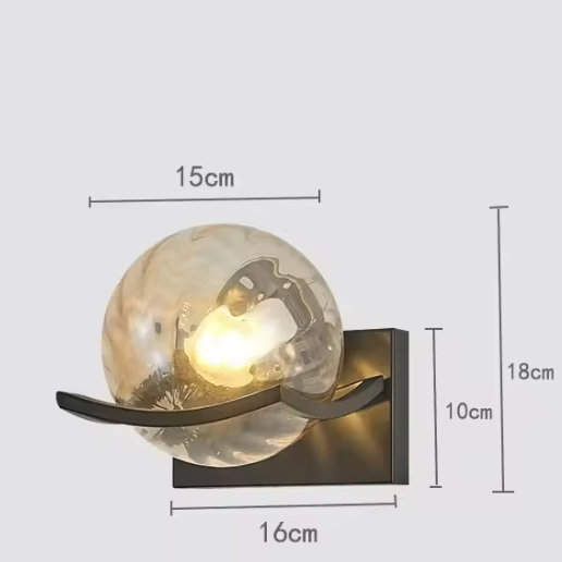 Lunara Glass LED Wall Light – Contemporary Designer Sconce | Modern Ambient Lighting