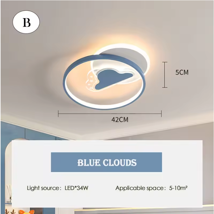Pastelune LED Ceiling Light – Dimmable Kids Ceiling Lamp | Soft Ambient Lighting for Children's Spaces