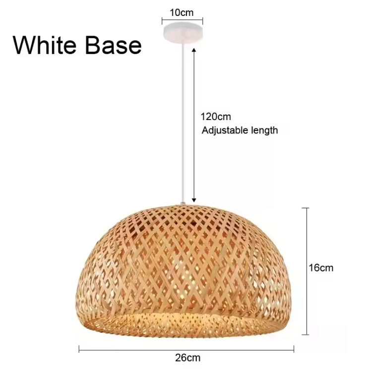 Kiyora Bamboo Pendant Light – Handwoven Asian Hanging Lamp | Natural Japandi Lighting for Calm Interiors