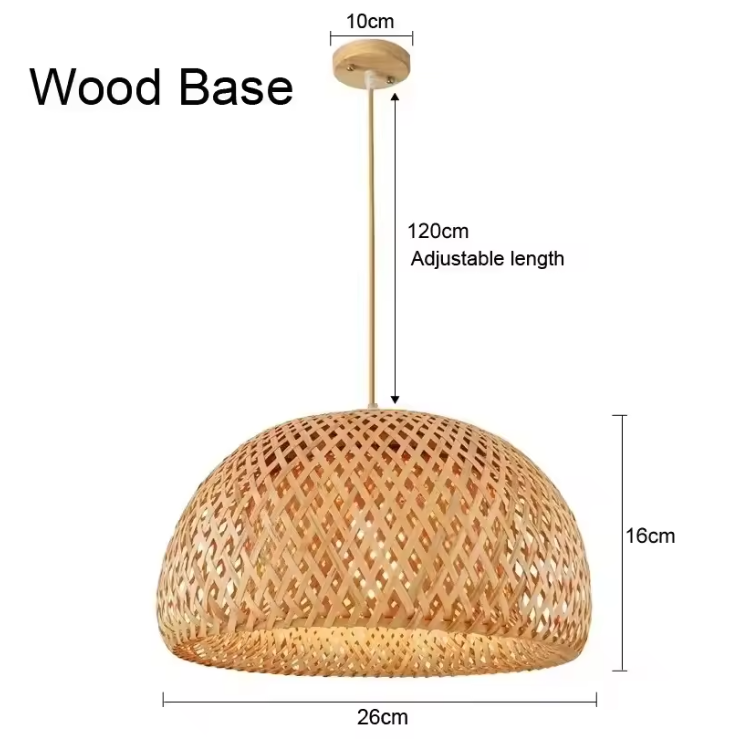 Kiyora Bamboo Pendant Light – Handwoven Asian Hanging Lamp | Natural Japandi Lighting for Calm Interiors