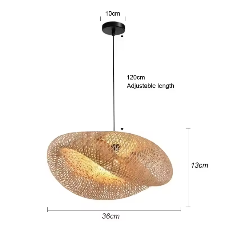 Kiyora Bamboo Pendant Light – Handwoven Asian Hanging Lamp | Natural Japandi Lighting for Calm Interiors