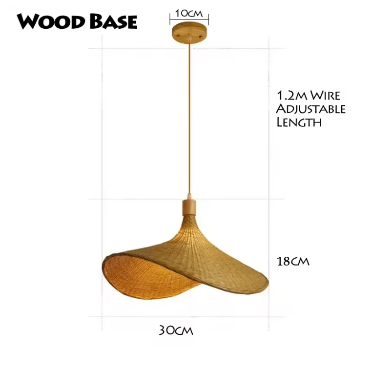 Kiyora Bamboo Pendant Light – Handwoven Asian Hanging Lamp | Natural Japandi Lighting for Calm Interiors