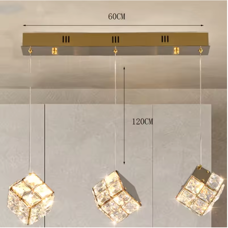 Aurelium Crystal Pendant Light – Modern Staircase Chandelier | Luxury LED Hanging Lamp for Grand Interiors