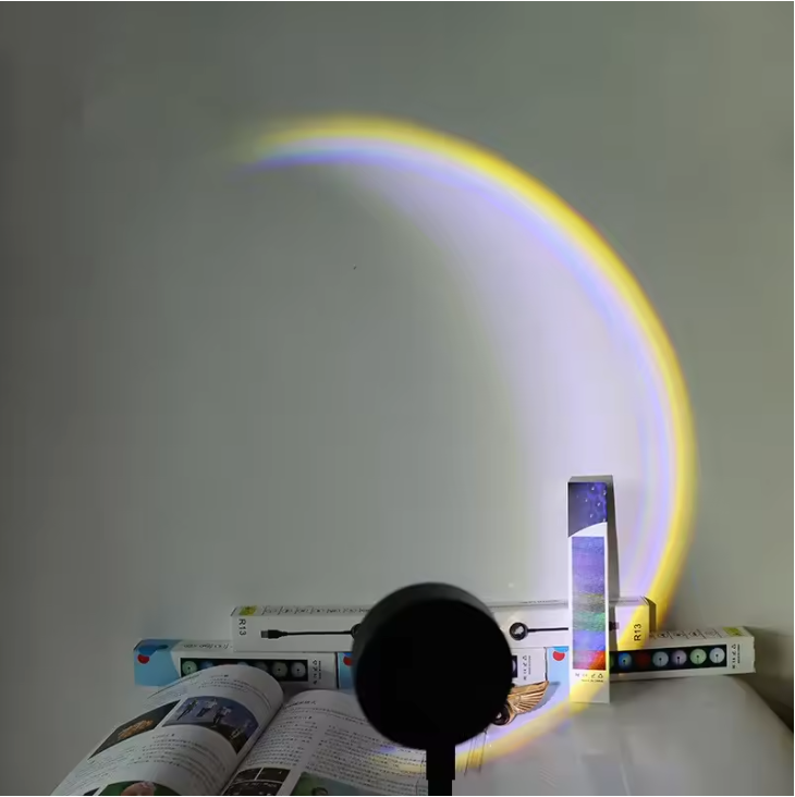 SunGlow USB Sunset LED Projector – Rainbow Night Light for Bedrooms & Ambient Lighting