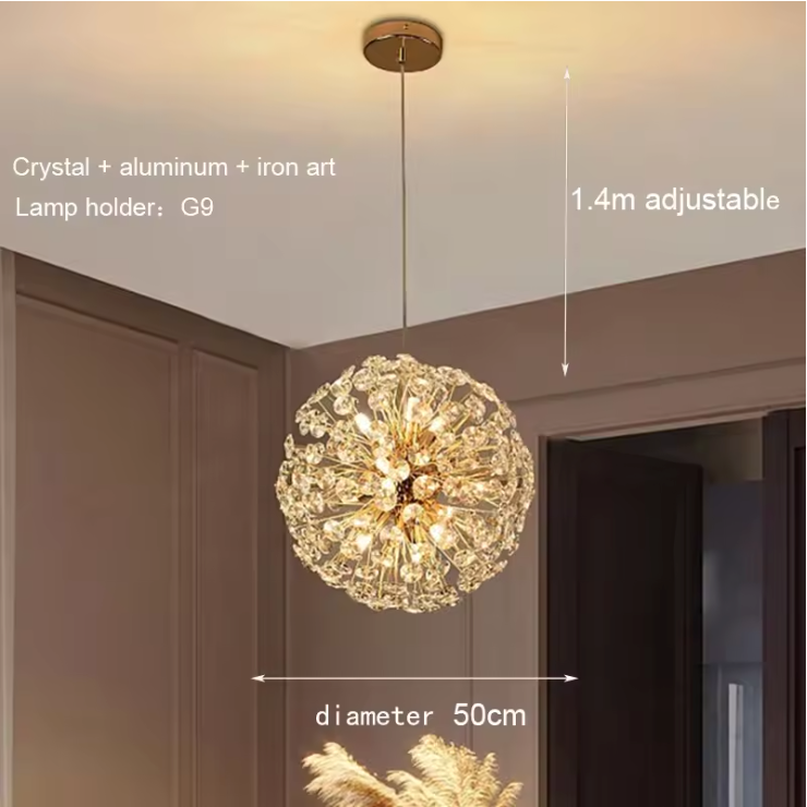 Celestique Crystal Chandelier – Luxury LED Pendant Light | Modern Statement Ceiling Lighting for Elegant Interiors