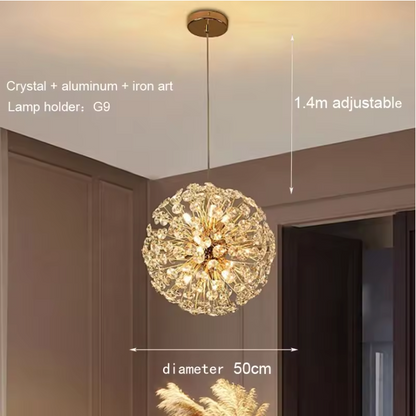 Celestique Crystal Chandelier – Luxury LED Pendant Light | Modern Statement Ceiling Lighting for Elegant Interiors