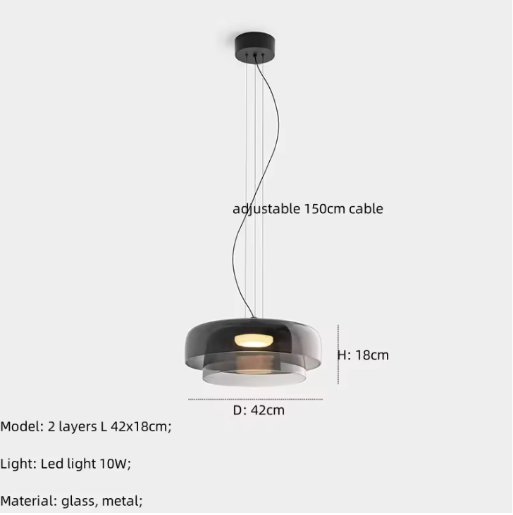 Virelli Glass Pendant Light – Vintage-Inspired Ceiling Lamp | Contemporary Medieval Style Hanging Light