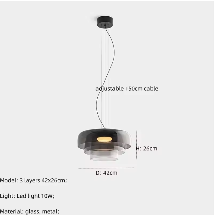 Virelli Glass Pendant Light – Vintage-Inspired Ceiling Lamp | Contemporary Medieval Style Hanging Light