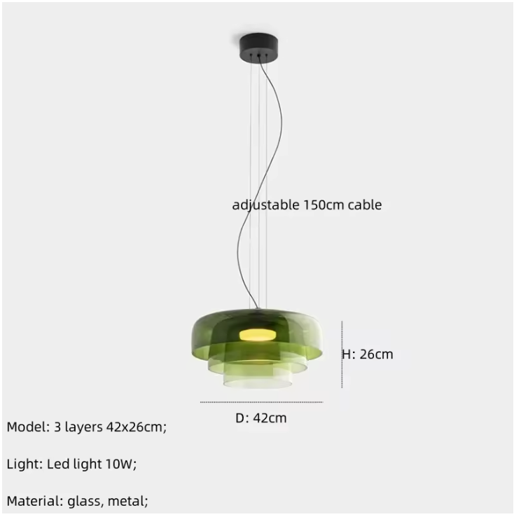 Virelli Glass Pendant Light – Vintage-Inspired Ceiling Lamp | Contemporary Medieval Style Hanging Light
