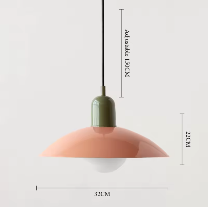 Modena Macaron Pendant Light – Bauhaus Inspired Hanging Lamp | Colourful Modern Ceiling Lighting for Contemporary Interiors