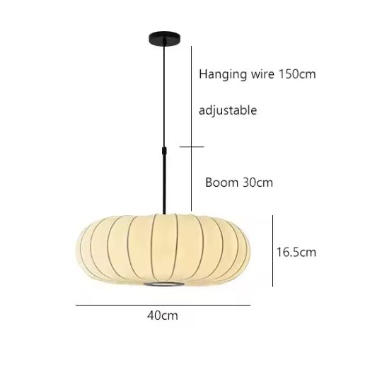Verona Wabi-Sabi Pendant Light – Minimalist Silk Hanging Lamp | Japanese Inspired Ceiling Lighting