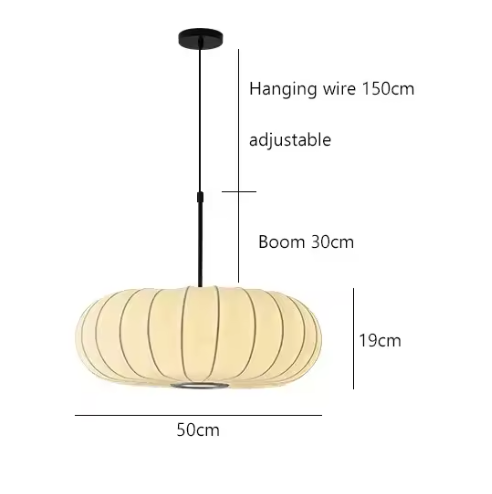 Verona Wabi-Sabi Pendant Light – Minimalist Silk Hanging Lamp | Japanese Inspired Ceiling Lighting